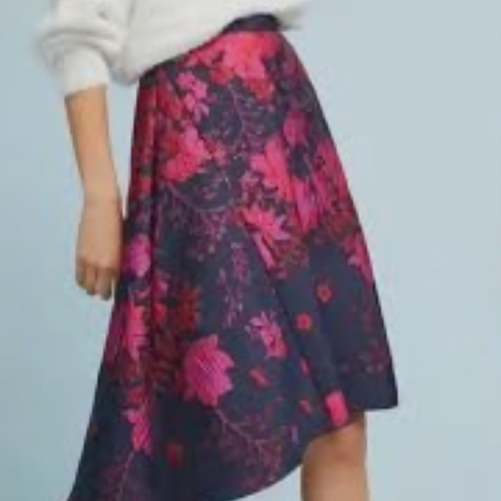 Anthropology Eva Franco High-Low Floral Skirt - Picture 13 of 13